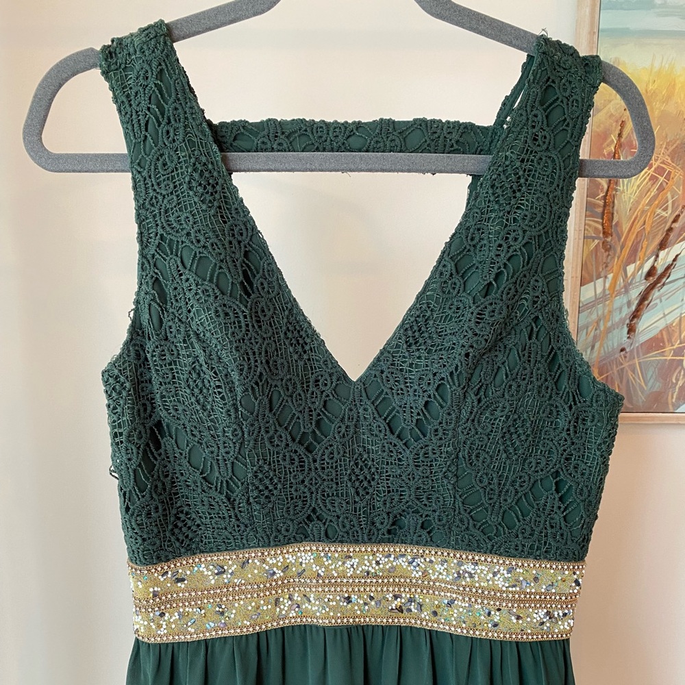 Soiéblu Long Emerald Green Gown